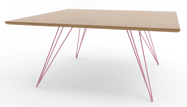Williams Coffee Table - Small Square - Tronk - Tables + Desks - White Oak - Pink - HORNE