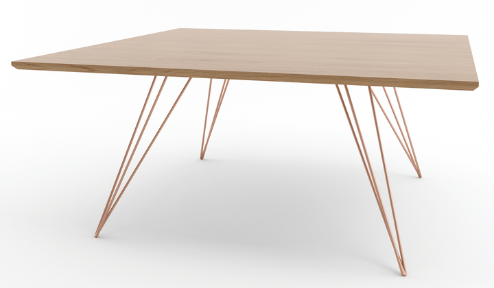 Williams Coffee Table - Small Square - Tronk - Tables + Desks - White Oak - Rose Copper - HORNE