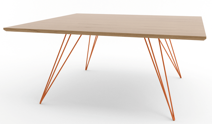 Williams Coffee Table - Small Square - Tronk - Tables + Desks - White Oak - Orange - HORNE