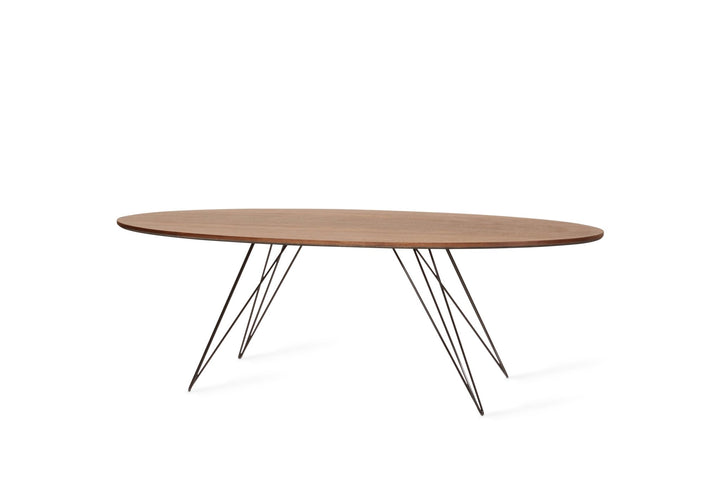 Williams Coffee Table - Thin Oval - Tronk - Tables + Desks - Walnut - Black - HORNE