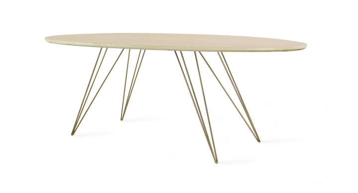 Williams Coffee Table - Thin Oval - Tronk - Tables + Desks - Maple - Brassy Gold - HORNE