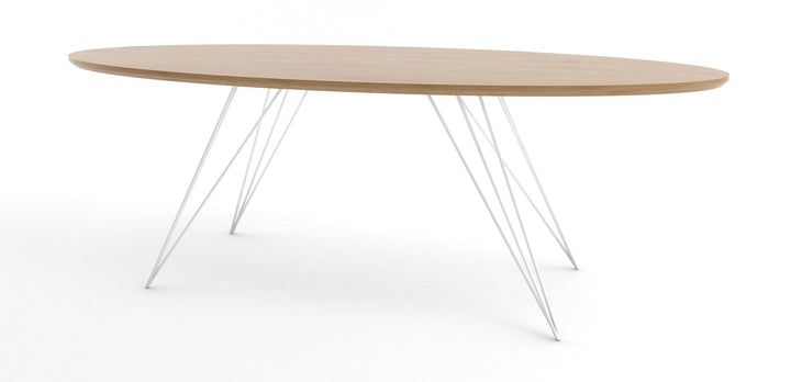 Williams Coffee Table - Thin Oval - Tronk - Tables + Desks - White Oak - White - HORNE