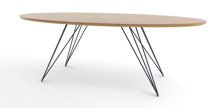 Williams Coffee Table - Thin Oval - Tronk - Tables + Desks - White Oak - Navy - HORNE