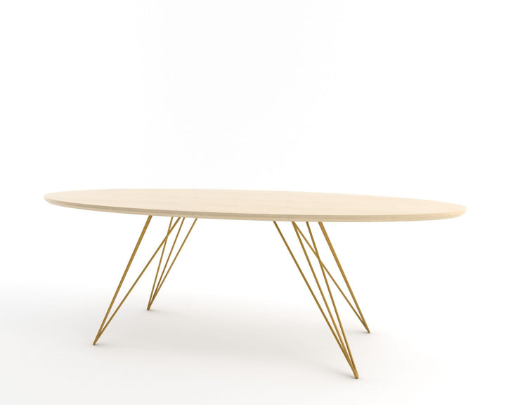 Williams Coffee Table - Thin Oval - Tronk - Tables + Desks - Maple - Mustard - HORNE
