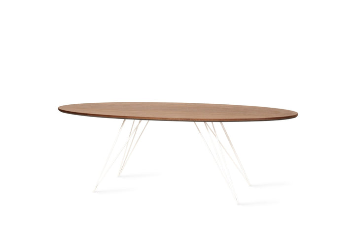 Williams Coffee Table - Thin Oval - Tronk - Tables + Desks - Walnut - White - HORNE