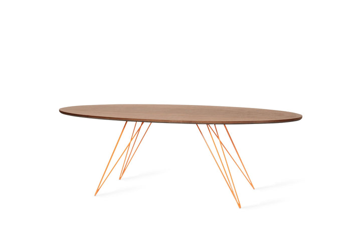 Williams Coffee Table - Thin Oval - Tronk - Tables + Desks - Walnut - Orange - HORNE