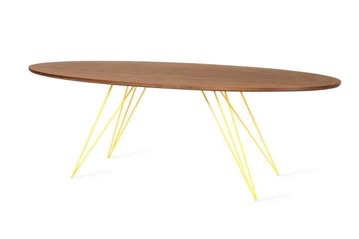 Williams Coffee Table - Thin Oval - Tronk - Tables + Desks - Walnut - Yellow - HORNE