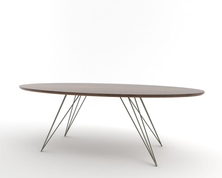 Williams Coffee Table - Thin Oval - Tronk - Tables + Desks - Walnut - Prairie Green - HORNE