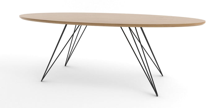 Williams Coffee Table - Thin Oval - Tronk - Tables + Desks - White Oak - Black - HORNE