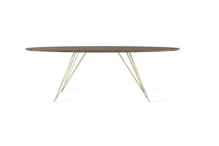 Williams Coffee Table - Thin Oval - Tronk - Tables + Desks - Walnut - Brassy Gold - HORNE