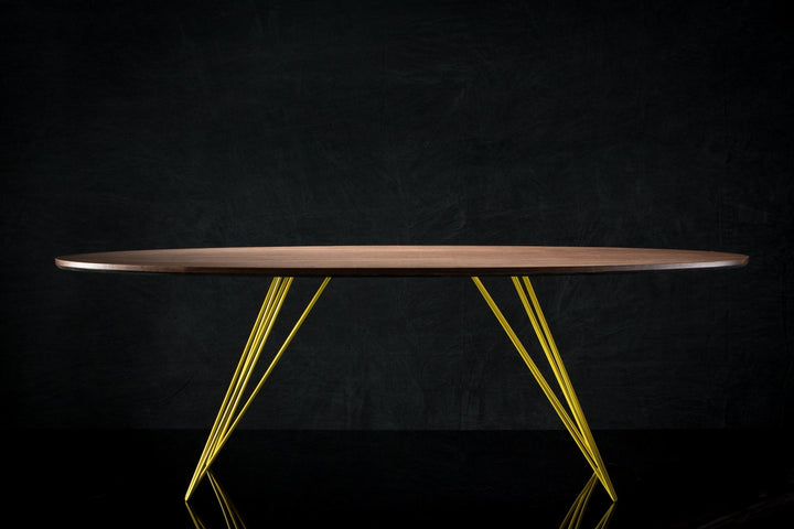Williams Coffee Table - Thin Oval - Tronk - Tables + Desks - Walnut - Brassy Gold - HORNE