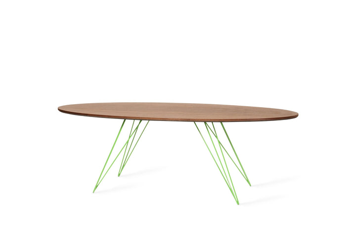 Williams Coffee Table - Thin Oval - Tronk - Tables + Desks - Walnut - Green - HORNE