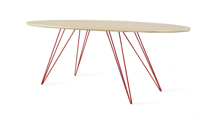 Williams Coffee Table - Thin Oval - Tronk - Tables + Desks - Maple - Red - HORNE