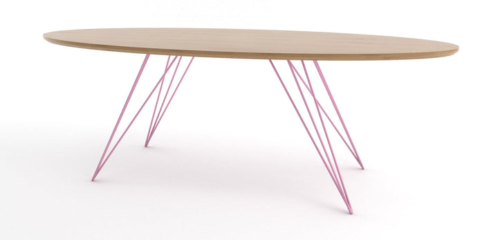 Williams Coffee Table - Thin Oval - Tronk - Tables + Desks - White Oak - Pink - HORNE