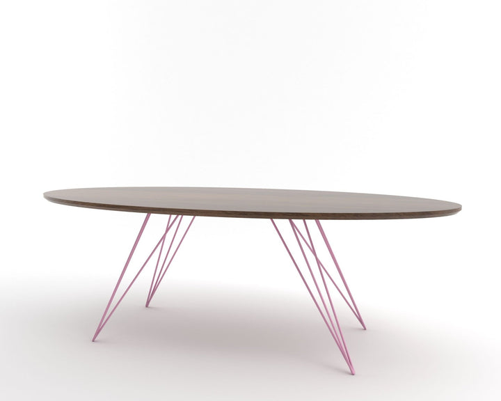 Williams Coffee Table - Thin Oval - Tronk - Tables + Desks - Walnut - Pink - HORNE