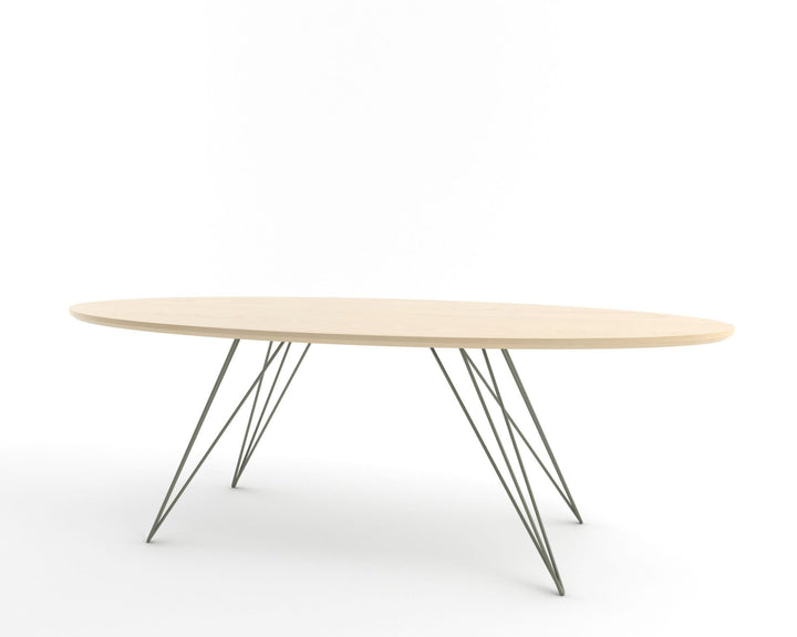 Williams Coffee Table - Thin Oval - Tronk - Tables + Desks - Maple - Prairie Green - HORNE