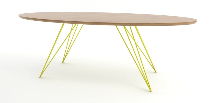 Williams Coffee Table - Thin Oval - Tronk - Tables + Desks - White Oak - Yellow - HORNE