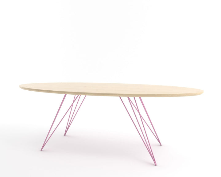 Williams Coffee Table - Thin Oval - Tronk - Tables + Desks - Maple - Pink - HORNE