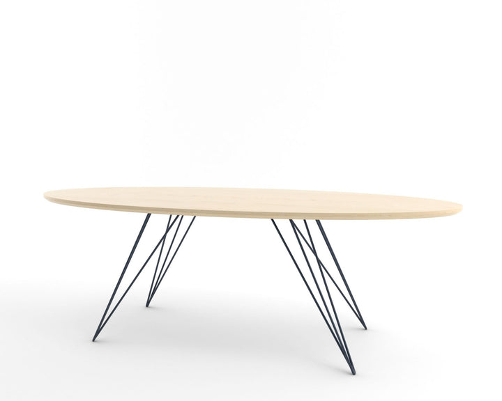 Williams Coffee Table - Thin Oval - Tronk - Tables + Desks - Maple - Navy - HORNE