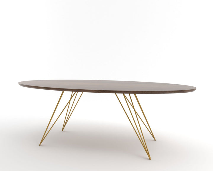 Williams Coffee Table - Thin Oval - Tronk - Tables + Desks - Walnut - Mustard - HORNE