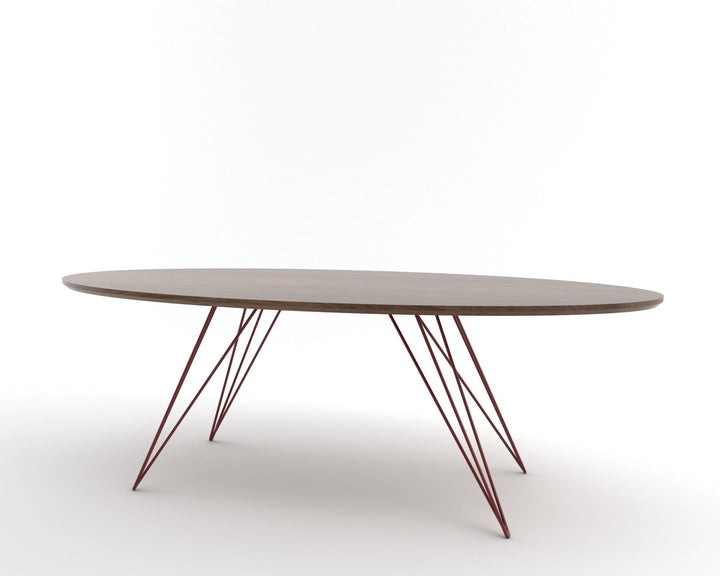 Williams Coffee Table - Thin Oval - Tronk - Tables + Desks - Walnut - Blood Red - HORNE