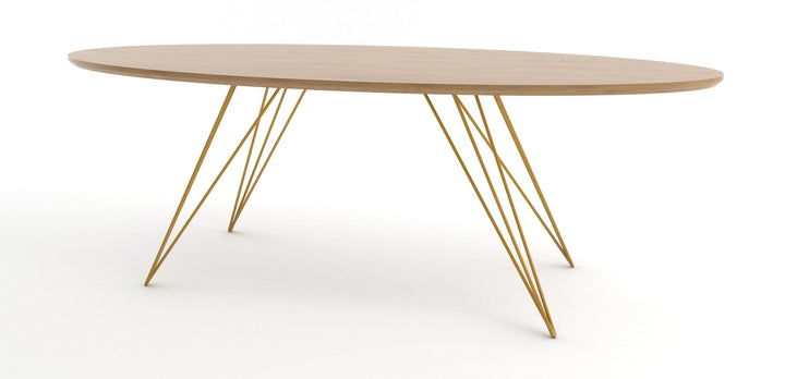 Williams Coffee Table - Thin Oval - Tronk - Tables + Desks - White Oak - Mustard - HORNE