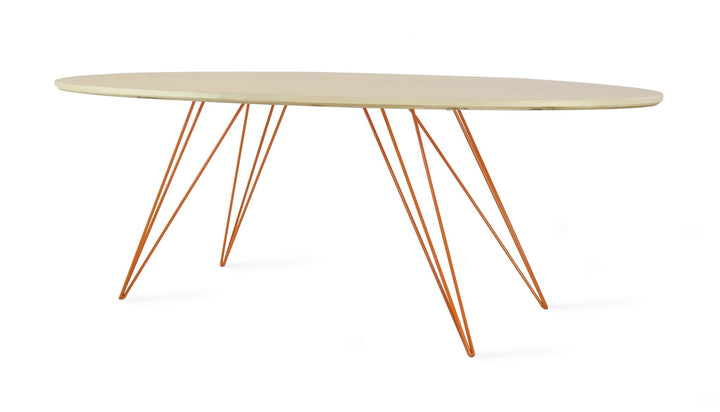 Williams Coffee Table - Thin Oval - Tronk - Tables + Desks - Maple - Orange - HORNE
