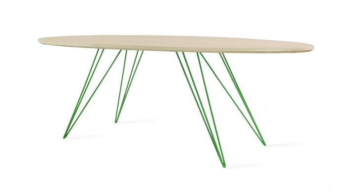 Williams Coffee Table - Thin Oval - Tronk - Tables + Desks - Maple - Green - HORNE