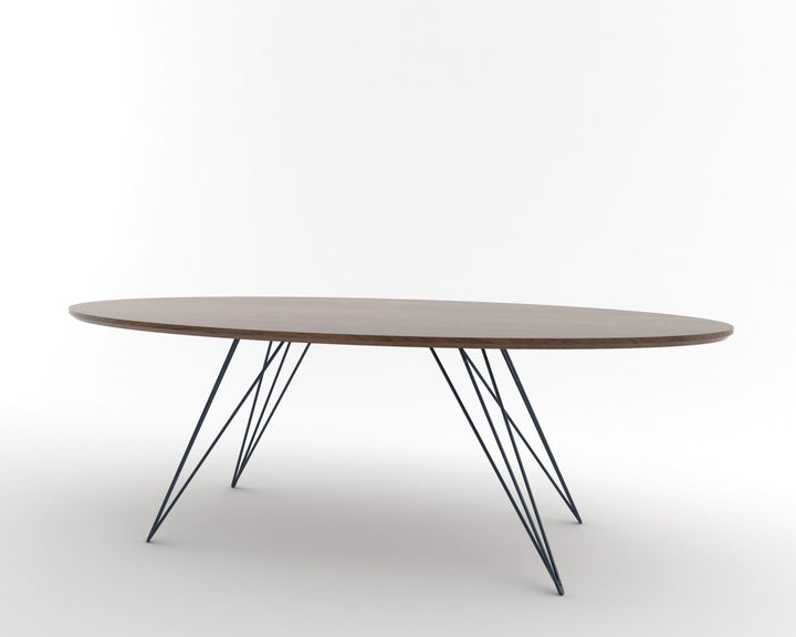 Williams Coffee Table - Thin Oval - Tronk - Tables + Desks - Walnut - Navy - HORNE