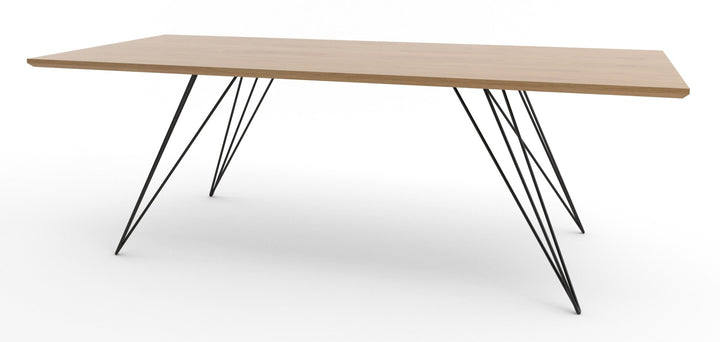 Williams Coffee Table - Thin Rectangle - Tronk - Tables + Desks - White Oak - Black - HORNE