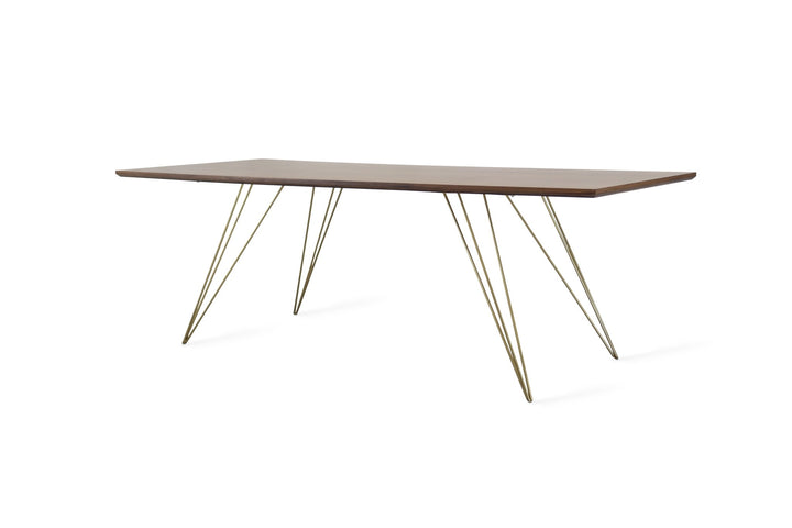 Williams Coffee Table - Thin Rectangle - Tronk - Tables + Desks - Walnut - Brassy Gold - HORNE