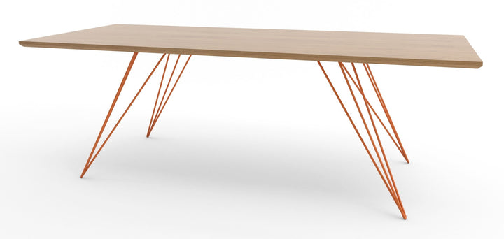 Williams Coffee Table - Thin Rectangle - Tronk - Tables + Desks - White Oak - Orange - HORNE