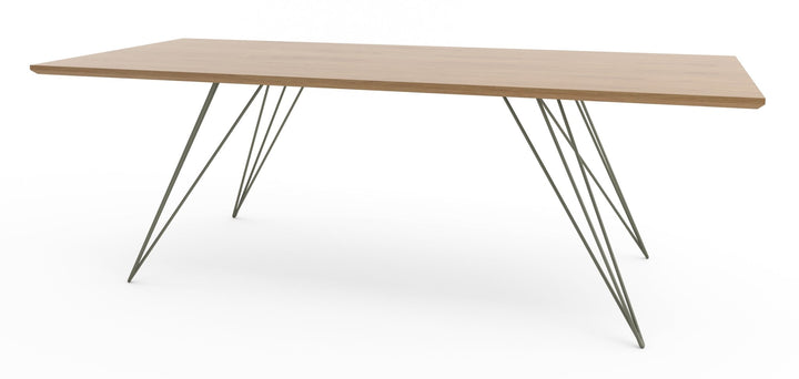 Williams Coffee Table - Thin Rectangle - Tronk - Tables + Desks - White Oak - Prairie Green - HORNE