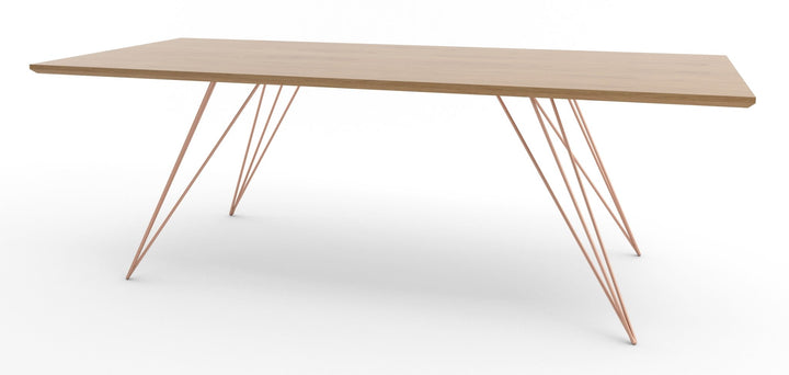 Williams Coffee Table - Thin Rectangle - Tronk - Tables + Desks - White Oak - Rose Copper - HORNE