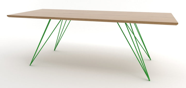 Williams Coffee Table - Thin Rectangle - Tronk - Tables + Desks - White Oak - Green - HORNE