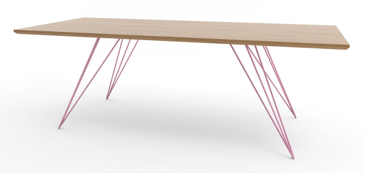 Williams Coffee Table - Thin Rectangle - Tronk - Tables + Desks - White Oak - Pink - HORNE
