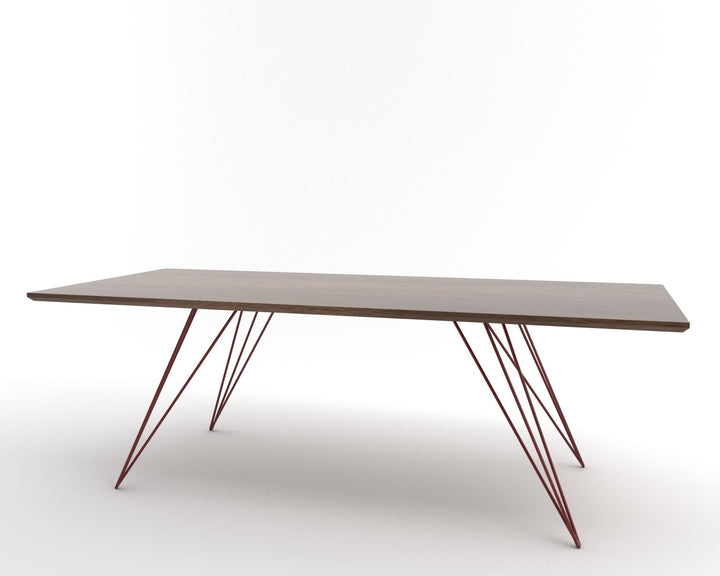 Williams Coffee Table - Thin Rectangle - Tronk - Tables + Desks - Walnut - Blood Red - HORNE