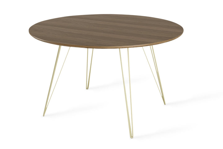 Williams Dining Table - Large Circle - Tronk - Tables + Desks - Walnut - Brassy Gold - HORNE