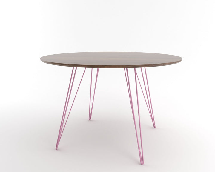 Williams Dining Table - Large Circle - Tronk - Tables + Desks - Walnut - Pink - HORNE