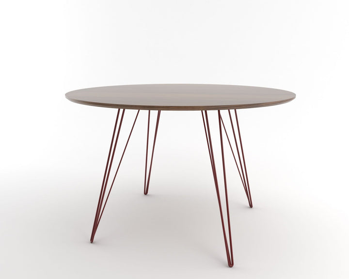 Williams Dining Table - Large Circle - Tronk - Tables + Desks - Walnut - Blood Red - HORNE