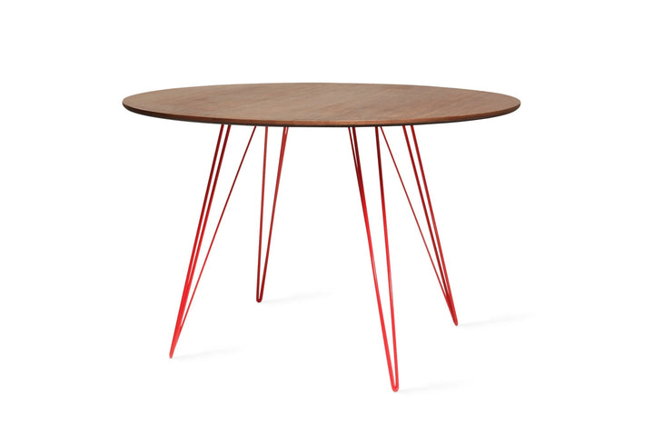 Williams Dining Table - Large Circle - Tronk - Tables + Desks - Walnut - Red - HORNE