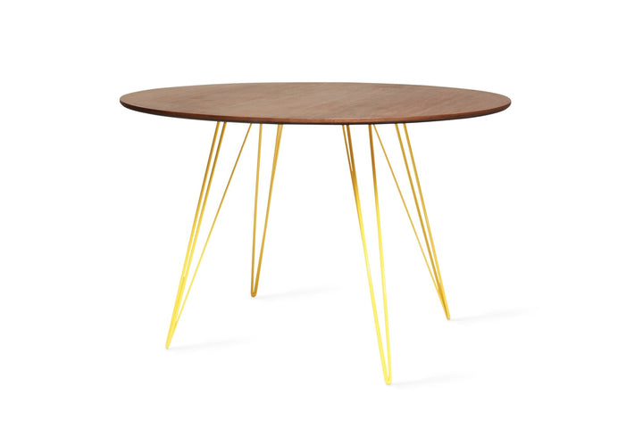 Williams Dining Table - Large Circle - Tronk - Tables + Desks - Walnut - Yellow - HORNE