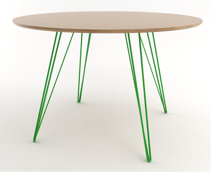 Williams Dining Table - Large Circle - Tronk - Tables + Desks - White Oak - Green - HORNE