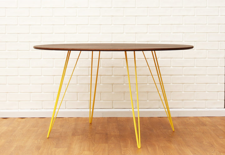 Williams Dining Table - Large Oval - Tronk - Tables + Desks - Walnut - Yellow - HORNE