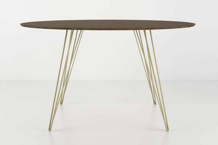 Williams Dining Table - Large Oval - Tronk - Tables + Desks - Walnut - Brassy Gold - HORNE