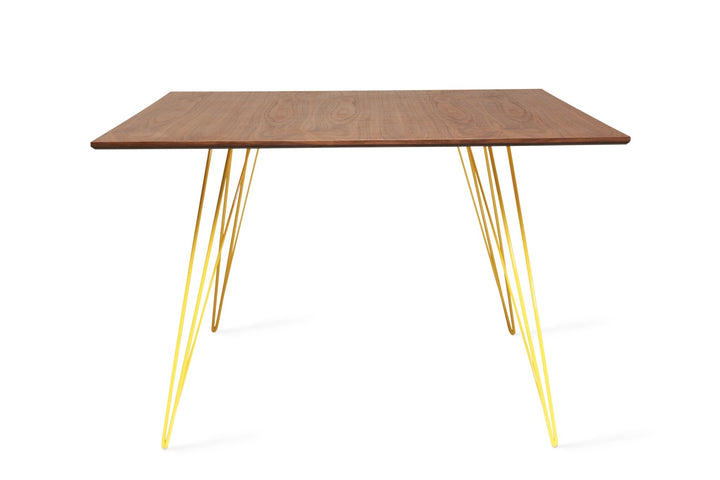 Williams Dining Table - Large Square - Tronk - Tables + Desks - Walnut - Yellow - HORNE