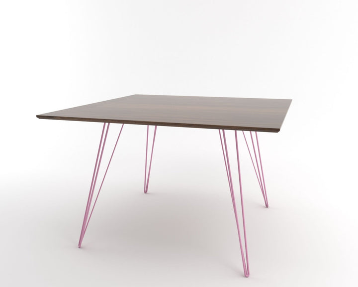 Williams Dining Table - Large Square - Tronk - Tables + Desks - Walnut - Pink - HORNE