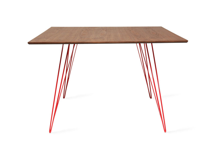 Williams Dining Table - Large Square - Tronk - Tables + Desks - Walnut - Red - HORNE
