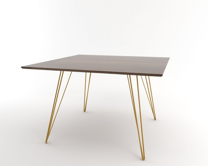 Williams Dining Table - Large Square - Tronk - Tables + Desks - Walnut - Mustard - HORNE