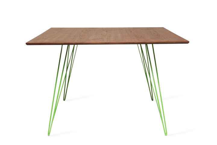 Williams Dining Table - Large Square - Tronk - Tables + Desks - Walnut - Green - HORNE